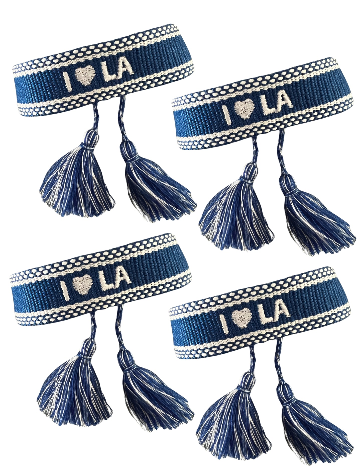 Wear Your Love Four Pack of Los Angeles Heart & City Bracelets